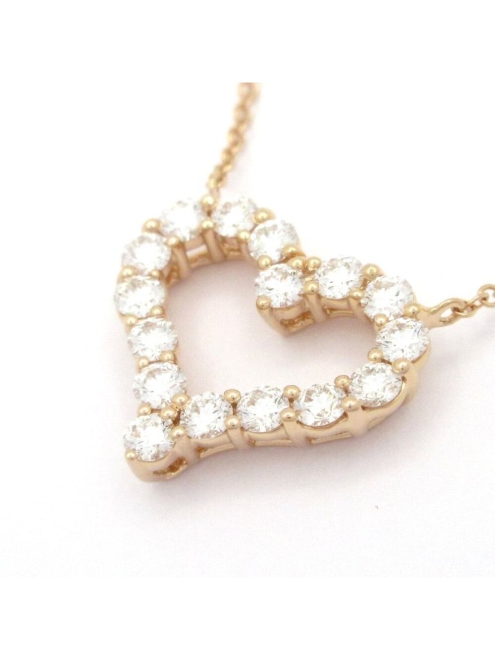 Tiffany & Co Necklace Sentimental Heart 18k Pink Gold Diamond